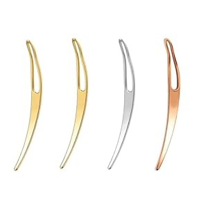 4pcs Dreadlock Tool Sisterlock Interlocking Tools Retighten Tool EasyLoc for Locs Hair Tool Maintaining Tightening Accessory (Gold, Silver & Rose Gold)