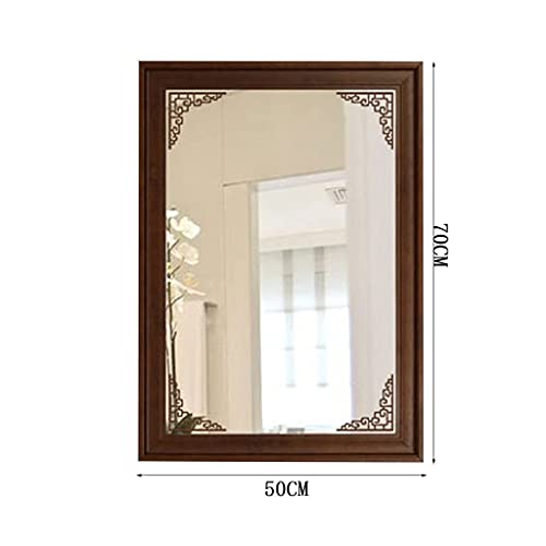 Miroir rustique bois véritable noble 50x70cm rectangle haute résistance - 3