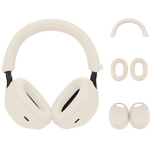 �\�j�[(SONY) WH-1000XM5 �Ή��C���[�J�b�v �J�o�[ +�w�b�h�J�o �N�b�V����+ �ی�P�[�X�yHUKWIMO�z ���R��h�~ PU���U�[ �򉻖h�~ �h�o �����h�~ ���h�~ ���􂢉\ ��� �􂦂� �[�t�� 3�Z�b�g [�I�t�z���C�g �Ĕ�]