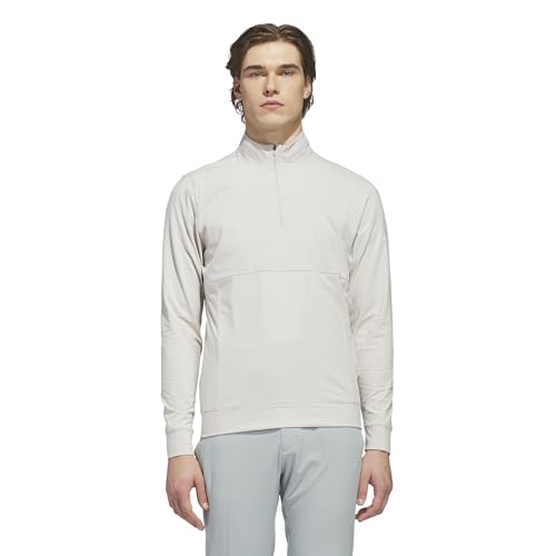 adidas Men's ULTIMATE365 Tour Quarter Zip Pullover, Wonder Alumina S25, XX-Large