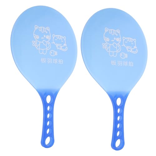 POPETPOP Beach Ball Badminton Rackets Set Plastic Paddles for Boys and Girls Adults Sturdy Comfortable Grip