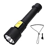 SUNGOOYUE Taucher Taschenlampe, Aluminiumlegierung Unterwasserbrenner Hohe Helligkeit LED mit Dem...