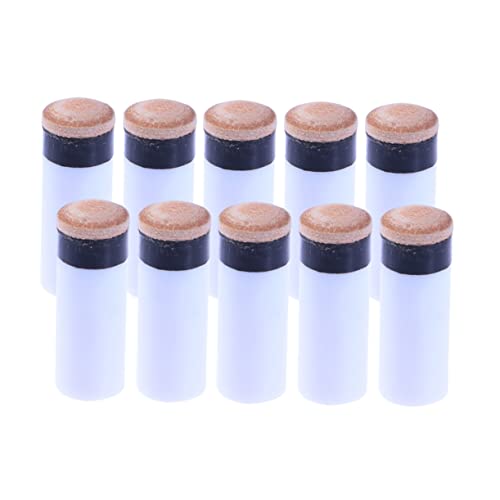 VICASKY 15Pcs Billiard Ferrules and Tips Durable Screw Tips for Enhanced Performance White Brown for Pool Maintenance and Replacement