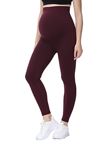 HOFISH Women's Ultra Soft Thermal Bottom Underwear Stretchy Maternity Long Leggings Yoga Pants for Pregnancy Redwine XL HOFISH Women's Ultra Soft Thermal Bottom Underwear Stretchy Maternity Long Leggings Yoga Pants for Pregnancy Redwine XL