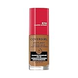 Covergirl Outlast Extreme Wear 3-in-1 Full Coverage Liquid Foundation, SPF 18 Sunscreen, Toasted Almond, 1 Fl. Oz.