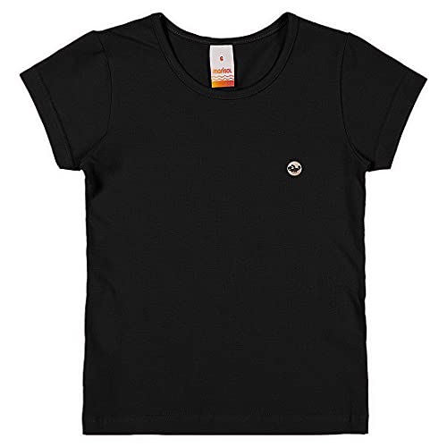 Blusa em meia malha stretch com aroma Marisol meninas, Preto, 4