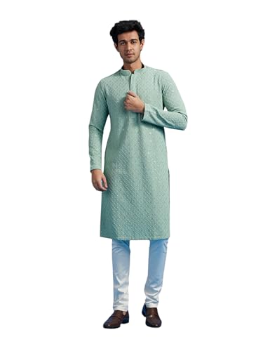 Kurta viscose homme avec broderie traditionnelle et paillettes Diwas