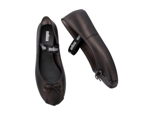 Melissa Sophie Jelly Flats for Women - Ballet Flats for Women Bow Applique & Strap, Slip-on Closed-Toe Women’s Jelly Shoes2