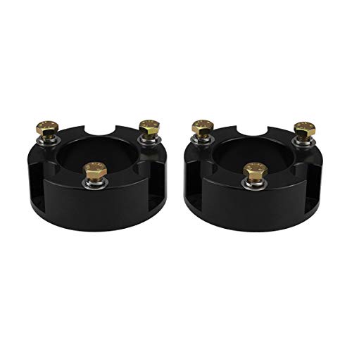 Liftcraft - Fits 1995-2004 Tacoma And 1996-2002 4Runner Lift Kit 2.5 Inch Aircraft Billet Strut Spacers 2Wd 4Wd | Leveling Kit (2Pc Black) #TOP2