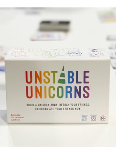 Unstable Games, Unstable Unicorns, Card Game, Ages 8+, 2-8 Players, 30-45 Minutes Playing Time