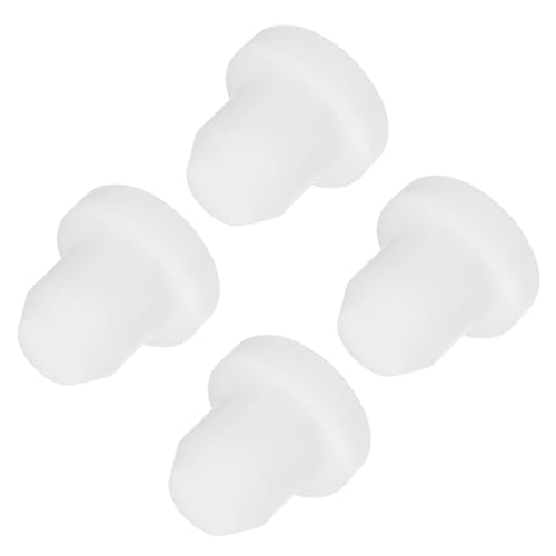 Image of MECCANIXITY 4pcs T-Shaped Silicone Plugs 6.5mm 1 /4 Inch Dia Snap in Plug Hole Seal Cover Round Rubber Stopper for Kitchen Rubber Bulkheads Waterproof Sealing Plugs White