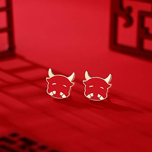 Brincos pendentes em forma de orelha JENPECH | 1 par de brincos de orelha estilo chinês, joias prate