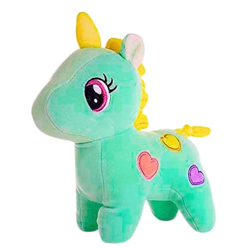 Image of 25cm Green Unicorn Soft Toy for Babies Kids Girls | Plushie Stuffed Fluffy Animal Toys for Gifts & Home Decor | Unicorn Soft Toys for Boys & Girls Pack of 1