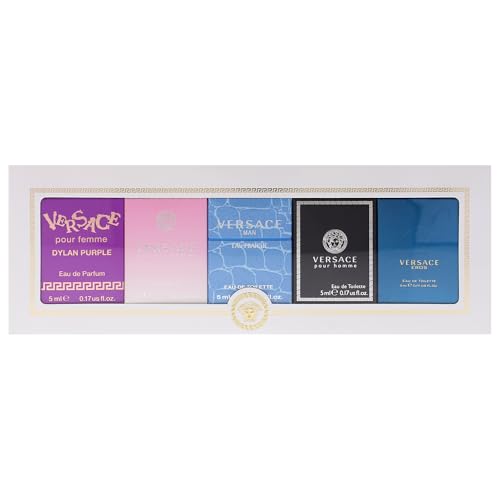 Versace 5-Pcs Mini Gift Set (Dylan Turquoise, Bright Crystal, Eau Fraiche, Pour Homme, Eros) All Eau De Toilette 4.8g - Image 5