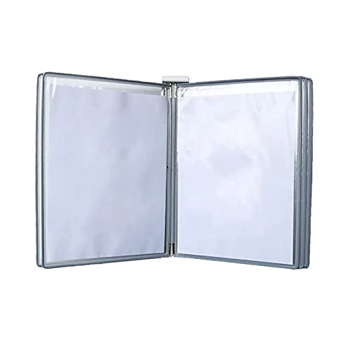 Espositore da parete per libri a libro, formato A3, con 10 tasche per documenti organizzati
