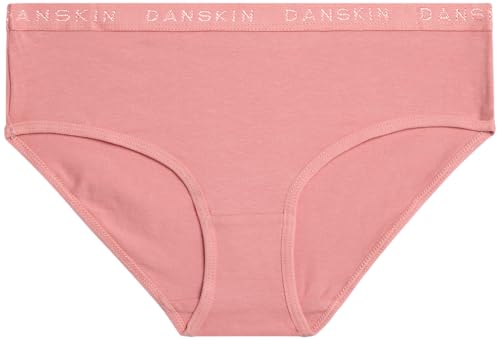 Danskin Girls Underwear Hipster Briefs - 10 Pack Comfort Stretch Breathable Cotton Underwear Hipster Panties for Girls (4-12)4