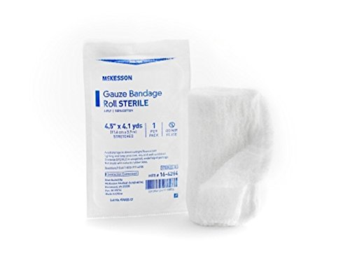 Mckesson - Fluff Bandage Roll Mckesson Cotton Gauze 6-Ply 4-1/2 Inch X 4-1/10 Yard Roll Sterile - 1/Roll - MCK