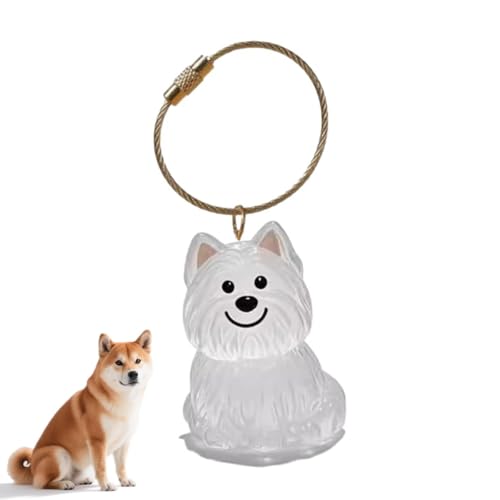犬毛収集器 チェーンと毛 ピックアップ付き 透明なペット 毛の保管ボトル ペット 飼い主ため記念犬毛記念品 ペット 遺毛 ケース 透明小型犬形 ヘアコレクターキーリング ポータブル犬 毛収納ボトル かわいい ペットひげ抜 け毛収納 ペット愛好家のためのキー