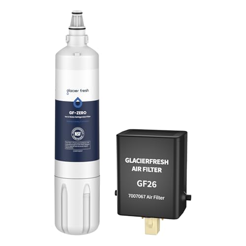 GLACIER FRESH Replacement for 4204490 Water Filter and 7007067 Air Purification Cartridge Combo Pack, Compatible with Sub-Zero 4204490, 4290510 Water Filter, 7042798/7007067 Air Filter(1+1)