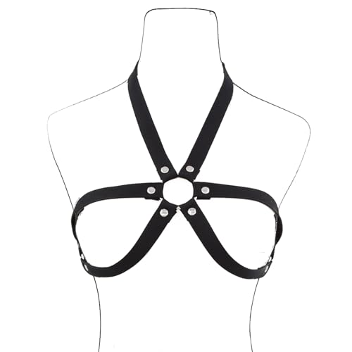 Women Body Harness Lingerie, Punk Harness Belt Sexy Costume Fashion Black Gothic Nylon Waist Chest Strap Belt Adjustable Rave Body Outfit for Women2