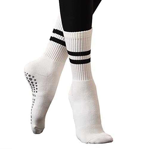 Antiskid Yoga Socks,Grip Non Slip Long Socks for Pilates, Barre, Martial, Arts Fitness, Dance for Women