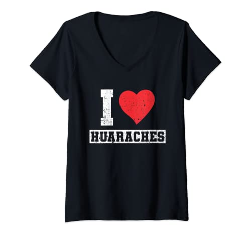 Femme I Love Huaraches Fierté mexicaine Cinco De Mayo 5 mai T-Shirt avec Col en V