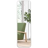 Giftgarden Espejo de longitud completa blanco de 14x47 pulgadas, marco de aluminio de 47 pulgadas de largo, espejo de tocador alto, baño, armario