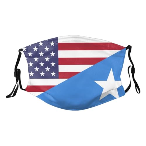 America Somalia Friendship Flag Adult Dust Mask Adjustable Dust Face with 2 Filter78