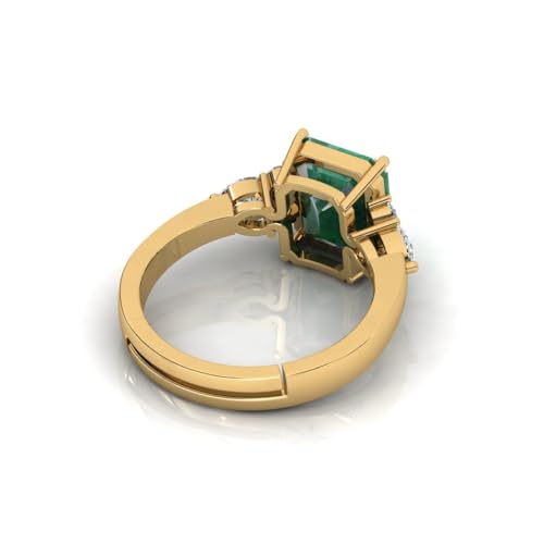 7.00 Carat Unique Natural Emerald Gemstone Promise Gold Plated Ring For Birthday Present For4