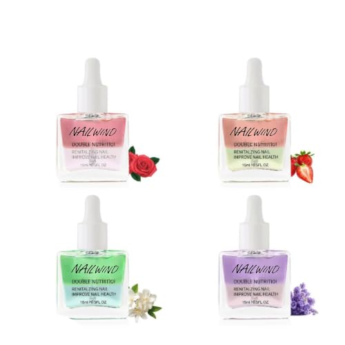 Nailwind Double Layer Cuticle Oil – Revitalizing Nail & Cuticle Treatment with Dropper, Moisturizing Nail Care for Dry, Damaged Nails, 0.5 fl oz For Home, salon, manicure & pedicure care (Lemon, 15ml)-image-43