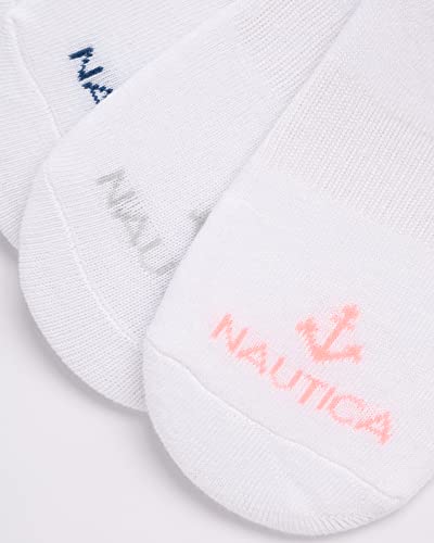 Image of Nautica Womens No Show Socks - 6 Pack Soft Stretch Performance Athletic No Show Liner Socks for Women with Non Slip Grip