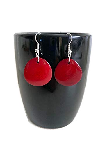 Tagua-Earrings-in-Red-light-weight-tagua-nut-earrings-TAG272-organic-fashion-earrings