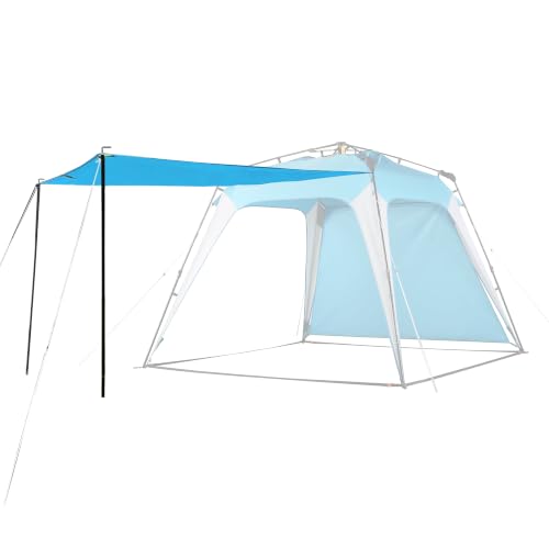 Mobihome Pop Up Canopy Sun Shelters Shade Tent Pop Up 8.2' X 8.2' - Instant Portable Sports Cabana Umbrella, Easy Set-up and Take Down, with Sun Protection and One Shade Wall Included (Awning Blue)