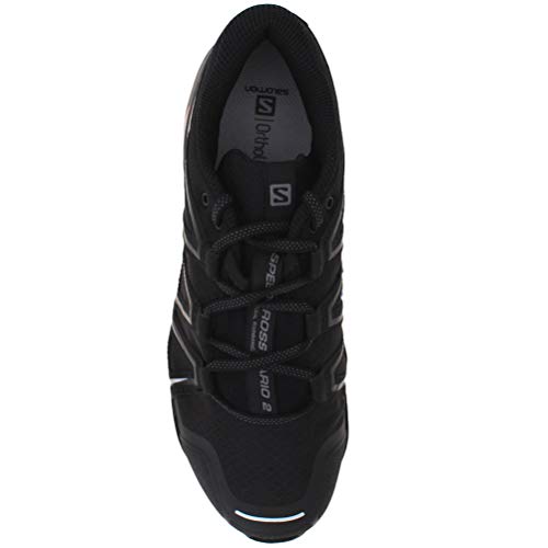 Salomon Speedcross Vario 2 Herren Trail Running Schuhe, Grip auf hartem und weichem Untergrund, Fußhalt, Schutz, Black, 41 1/3