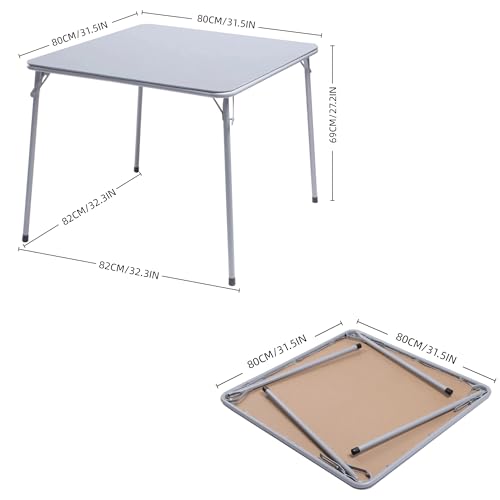 FurnitureR Klappbarer Haustiertisch 86×86×71 cm, Stabiler Pflegetisch für Hunde & Katzen, Faltbarer PVC-Tisch mit Metallrahmen, tragbar und platzsparend, ideal für Tierpflege zu Hause & unterwegs