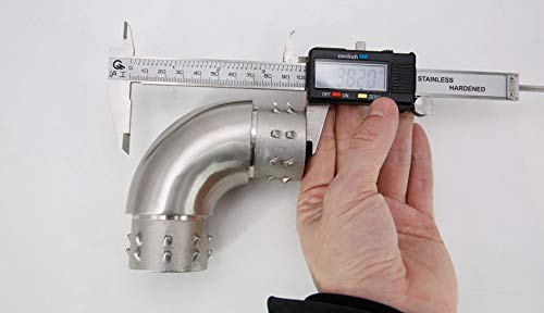 Stainless Steel 316 Railing Connector Flush Elbow Fitting 90 Degree For 2" Od 16 Gauge Tube, Satin Surface #TOP1
