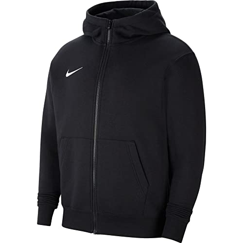 NIKE Kid Y Nk Flc Park20 Fz Hoodie Sweatshirt, Black/White, S EU