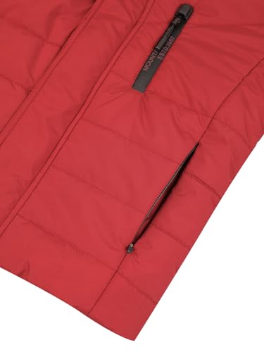 Image of Boys Winter Wear Hooded Puffer Jacket For Kids King red 14-16 Years