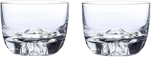 QINMOZH 金山/銀山ぐい?み 職人手作り吹きガラス 切子 日本酒グラス 冷酒グラス パック お猪口 金縁付き盃 酒器 高級品 クリスタルガラス エレガント おしゃれ ギフト プレゼント 贈物 箱入り (A,2パック)