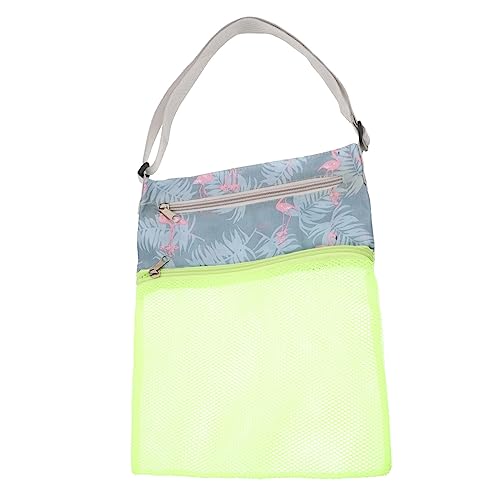 OATIPHO saco de praia storage bags big bag saco de praia beach towel praia acessórios tecido saco de recolha de concha de malha comprida bolsa de recolha de conchas mala líquida, multi