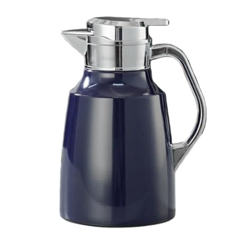 Jopsavm 魔法瓶 ステンレス製の真空断熱コーヒーポット、茶こし付き、卓上ポット、家庭やホテルでの使用、何時間も保温、耐久性があり持ち運び可能、耐腐食性、抗酸化性、無臭、二重層真空構造、火傷防止、断熱性、火傷なし (パープル,1500ml)