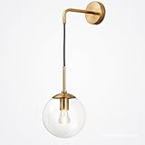 Achetez en toute confiance : les appliques murales sphériques sont dotées d’un support plaqué et d’un verre gris fumé. La tête d’éclairage et les câbles sont conformes à la norme UL et compatibles avec les prises murales.