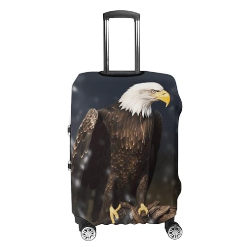 Bald Eagle Luggage Covers Tsa Approved Suitcase Cover Elastic Washable Luggage Sleeve Carry on Cover Protector Anti-Scratch Suitcase Protector Fits 19-30 Inch Case(L)4