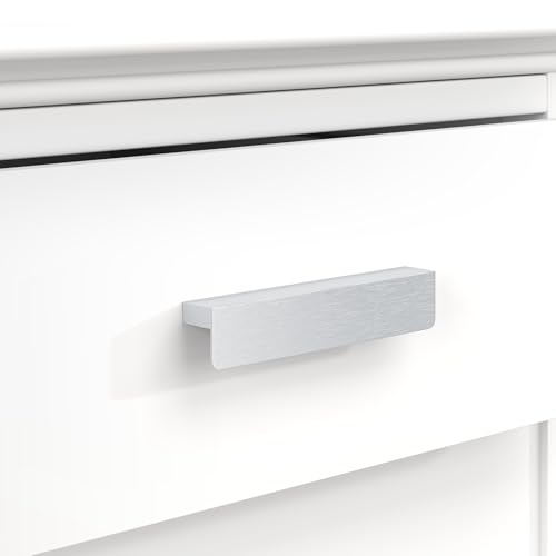 Peaha 10 Pack 4" Brushed Nickel Cabinet Handles Finger Pulls for Cabinets