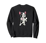 tatuaggio divertente per cani boston terrier i love grandpa felpa