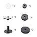 Cheerock 21 Pcs Cymbals Replacement Accessories Cymbal Stand Felts Hi-Hat Clutch Felt Cup with Sleeves, Base Wing Nuts and Washers for Drum Set Black