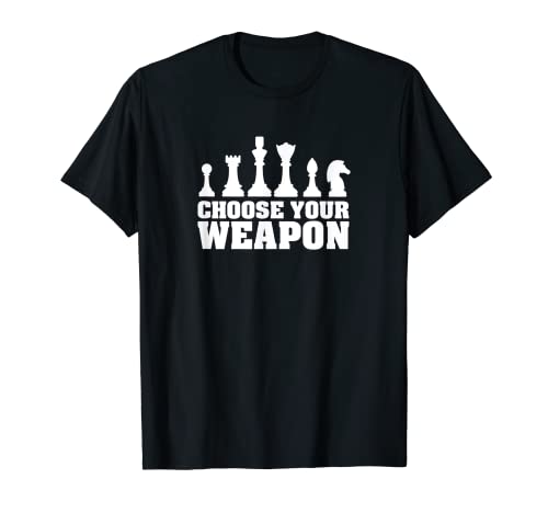 Choose Your Weapon Chess Pawn Rook King Dark T-Shirt