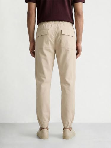 Image of The Indian Garage Co Men Relaxed Fit Mid-Rise Stretchable Cargos
