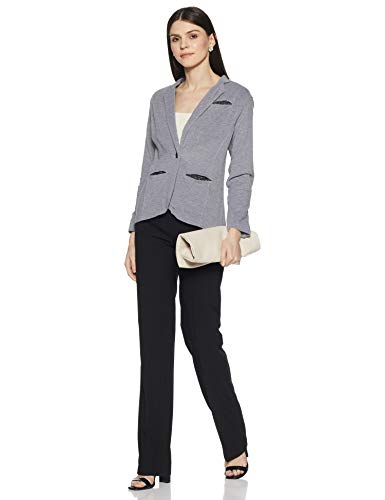 Image of PINACOLADA Solid Single Breasted Casual Women Full Sleeve Blazer