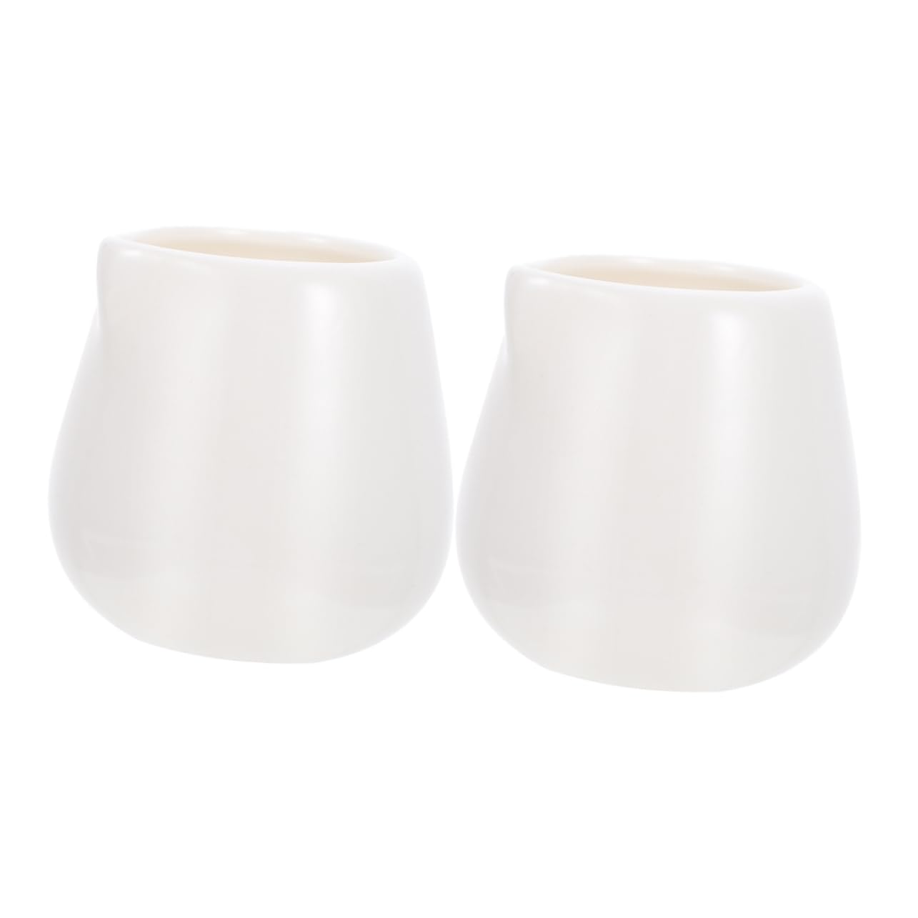 OKUMEYR Microwavable Milk Frothing Cup Ceramic Milk Jugs Delicate Sauce Cups for Kitchen